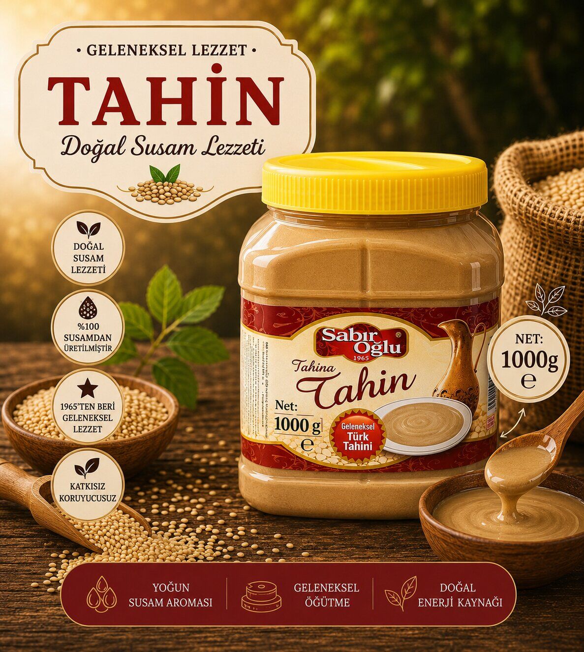 SABIROĞLU BOZKIR TAHİNİ NET 1000 GR