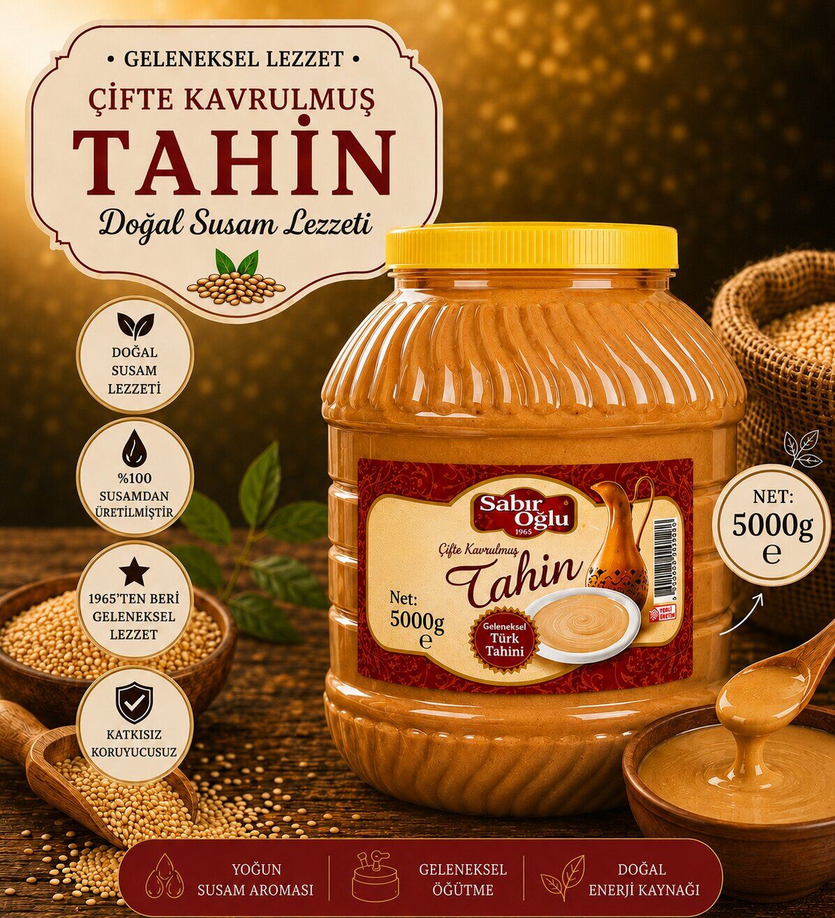 SABIROĞLU BOZKIR TAHİNİ NET 5000 GR