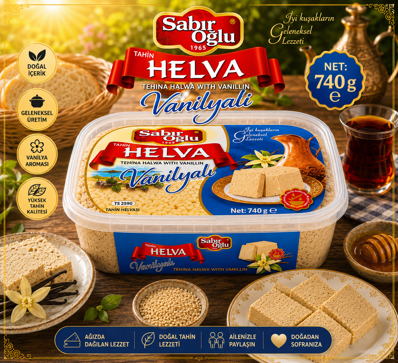 SABIROĞLU VANİLYALI HELVA 740 GR