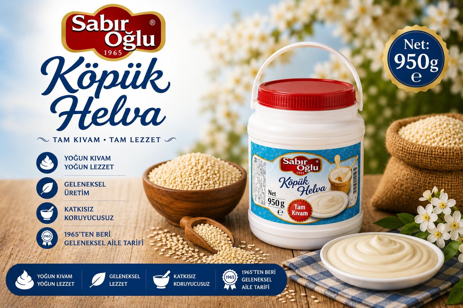 SABIROĞLU KÖPÜK HELVA 950 GR