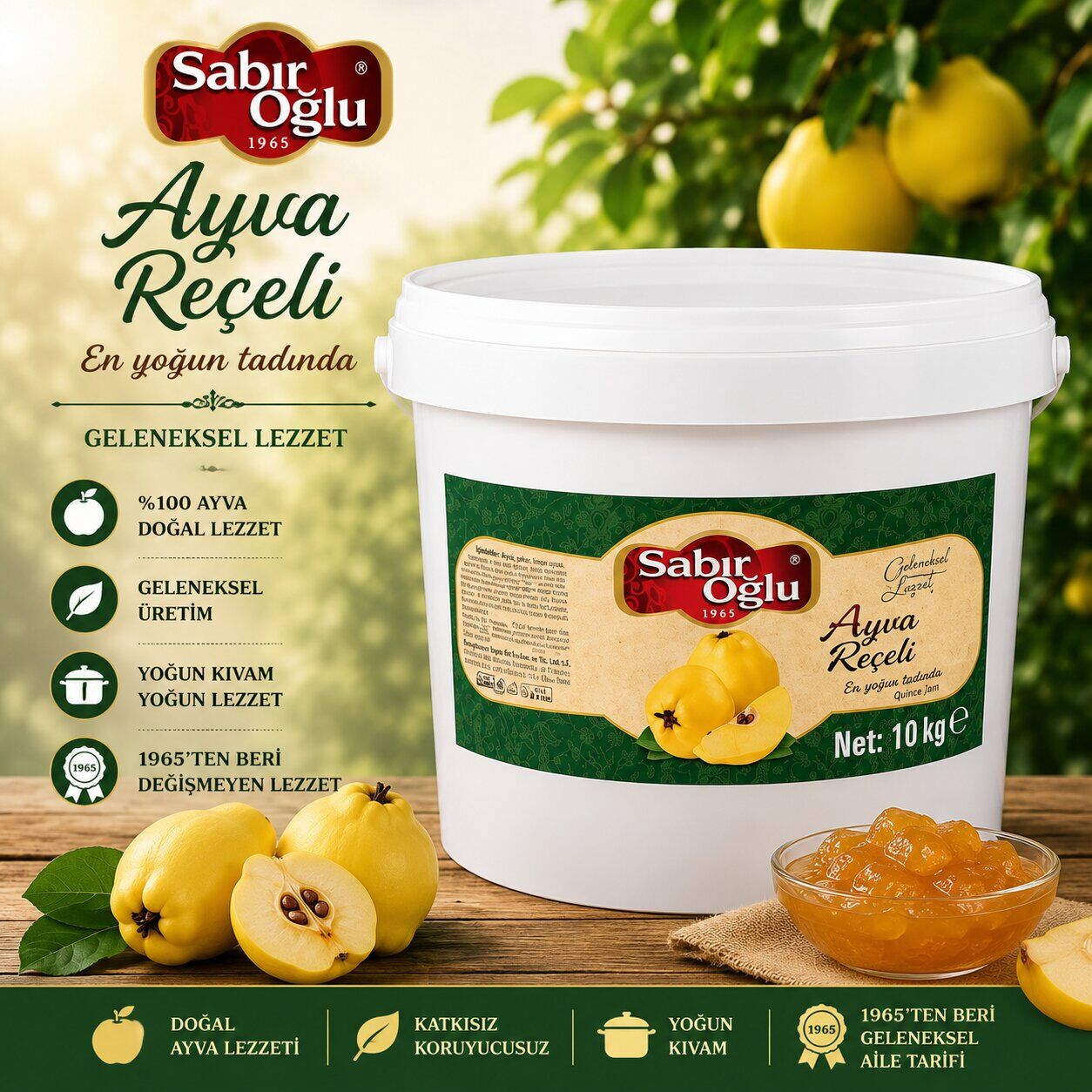 SABIROĞLU AYVA REÇELİ NET 10 KG