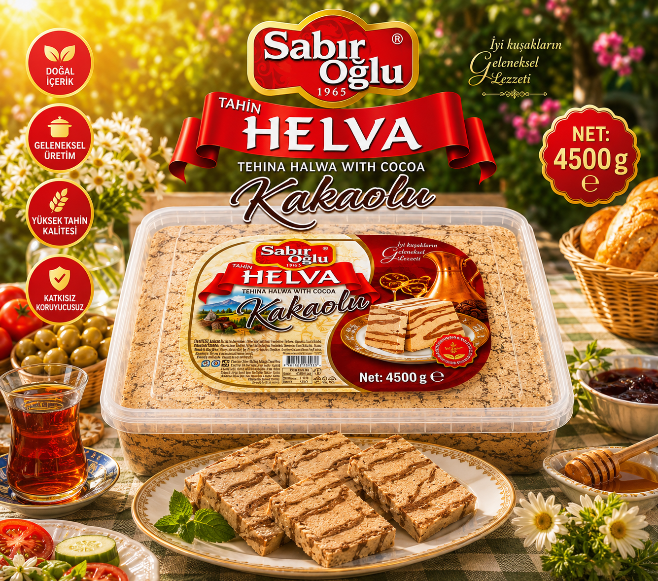 SABIROĞLU KAKAOLU HELVA 4500 GR
