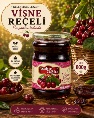 SABIROĞLU VİŞNE REÇELİ NET 800 GR KAVANOZ