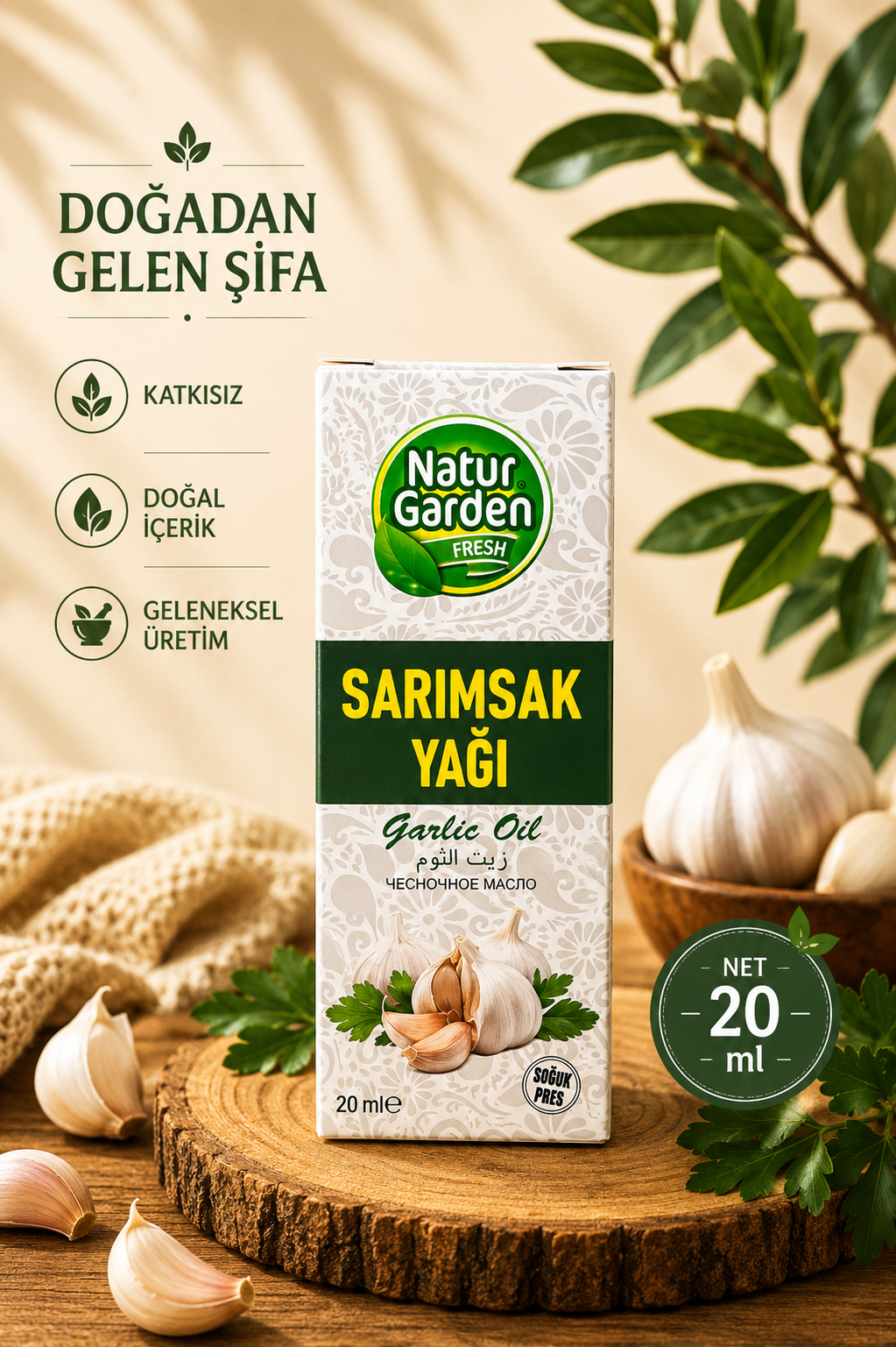 Natur Garden Sarımsak Yağı 20 ML