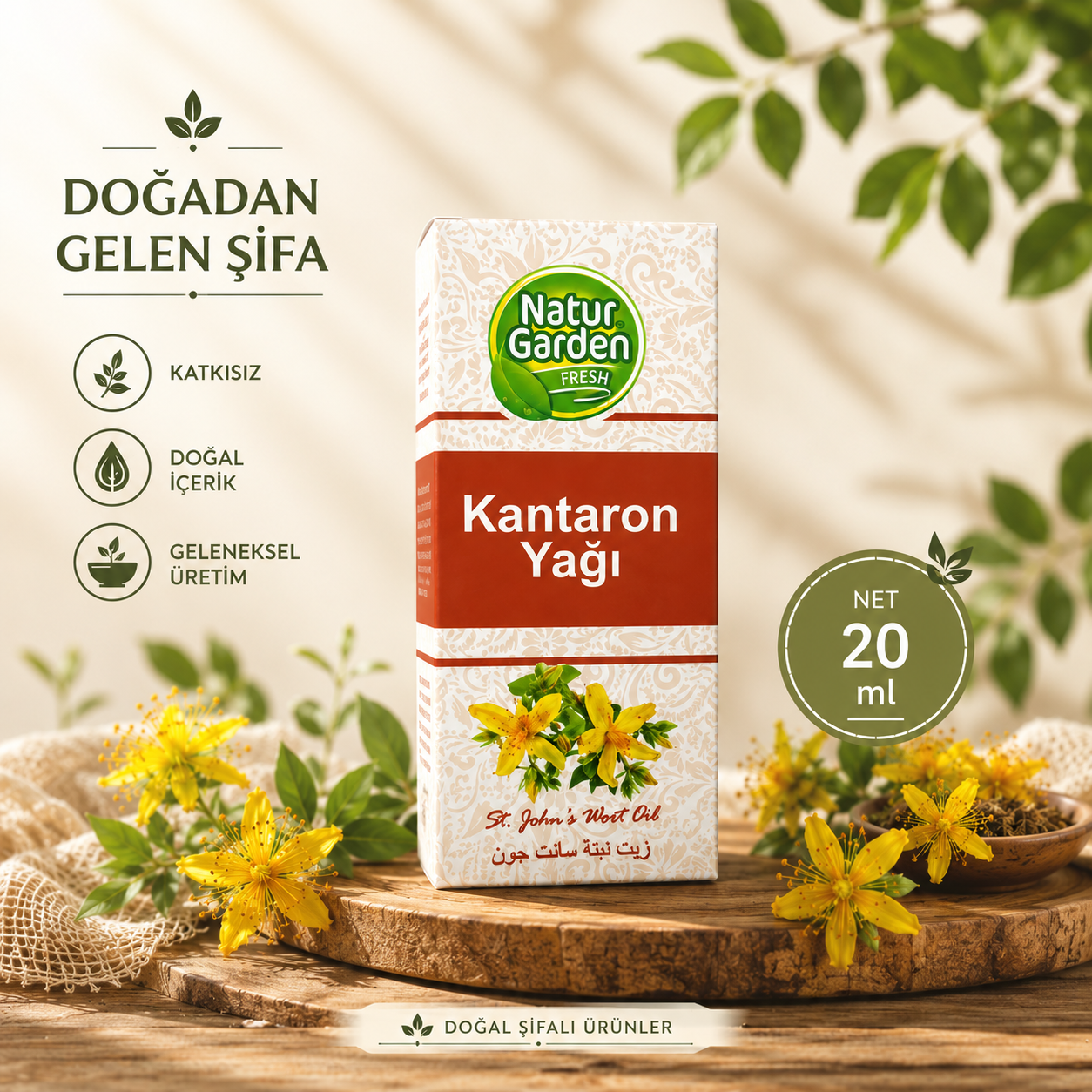 Natur Garden Kantaron Yağı 20 ML