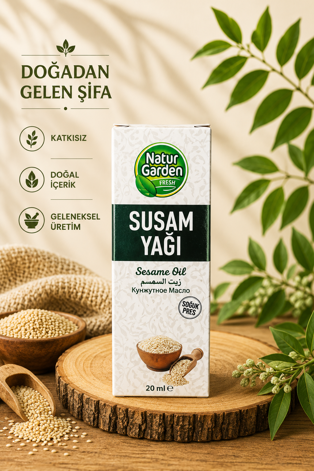 Natur Garden Susam Yağı 20 ML