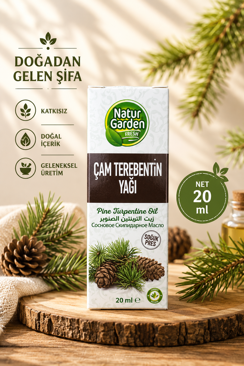 Natur Garden Çam Terebentin Yağı 20 ML