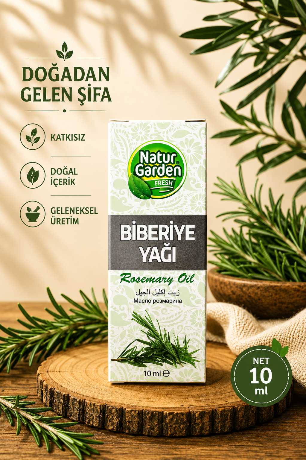 Natur Garden Biberiye Yağı 10 ML