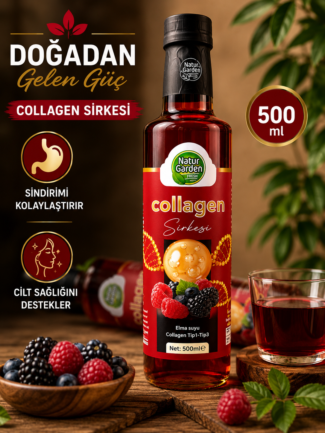 Natur Garden Collagen Sirkesi 500 ml