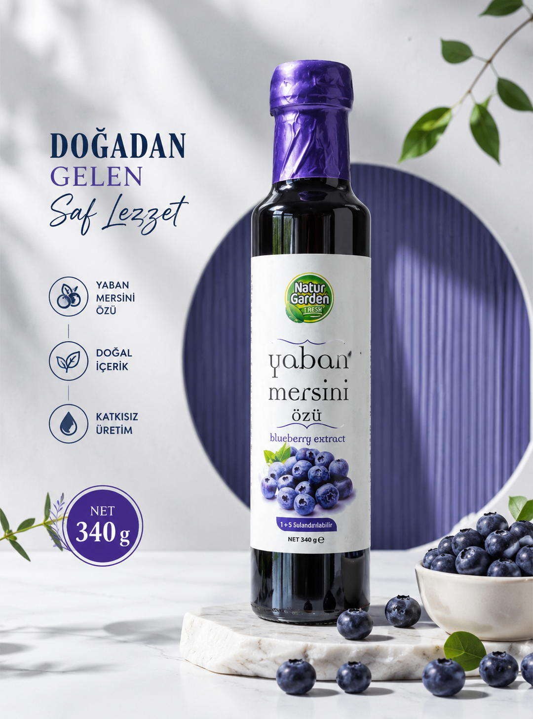 Natur Garden Yaban Mersini Özü 340 g