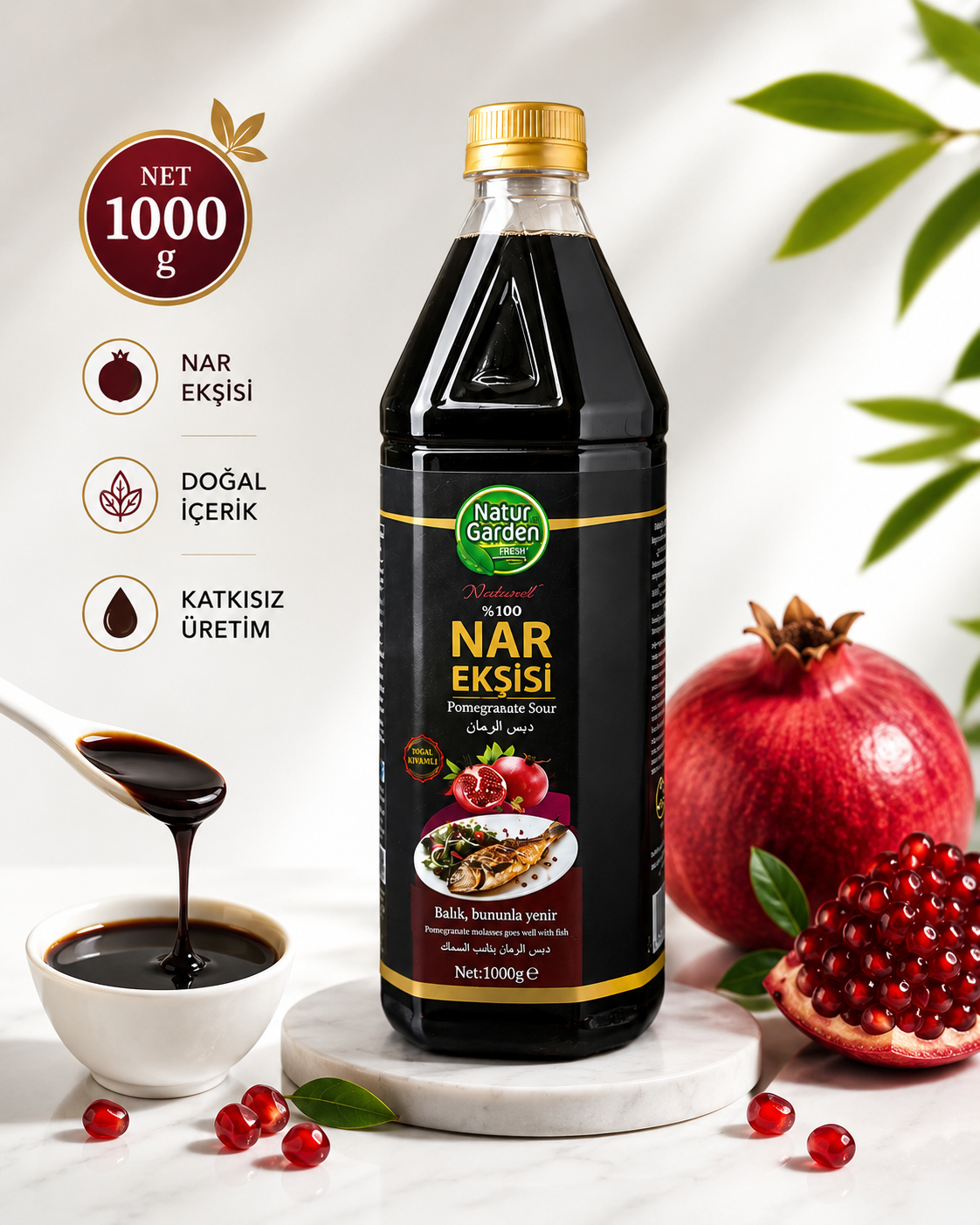 Natur Garden Nar Ekşisi 1000 g Pet