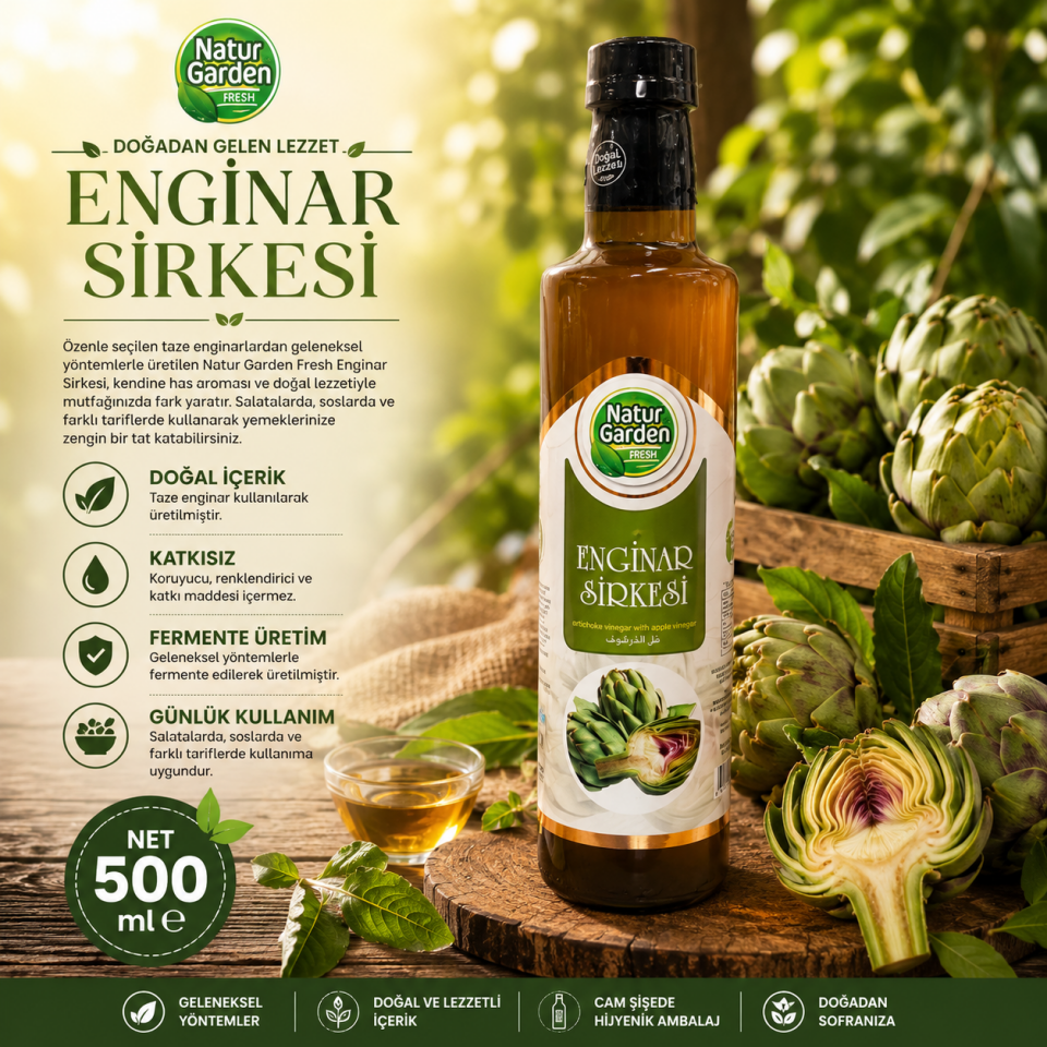 Natur Garden Fresh Enginar Sirkesi 500 ml